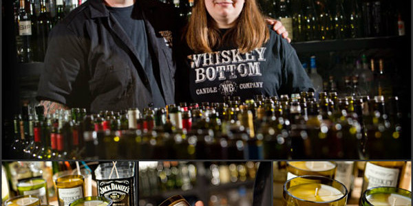 whiskey bottom candle company